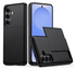 Samsung Galaxy S26 Hoesje met Slider Kaarthouder Back Cover Zwart afbeelding 1