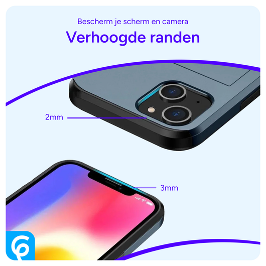 Samsung Galaxy S26 Hoesje met Slider Kaarthouder Back Cover Blauw afbeelding 6