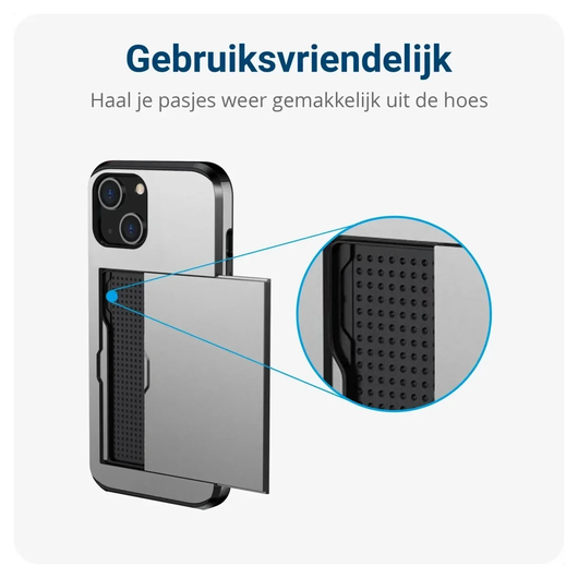 Samsung Galaxy S26 Hoesje met Slider Kaarthouder Back Cover Grijs afbeelding 7