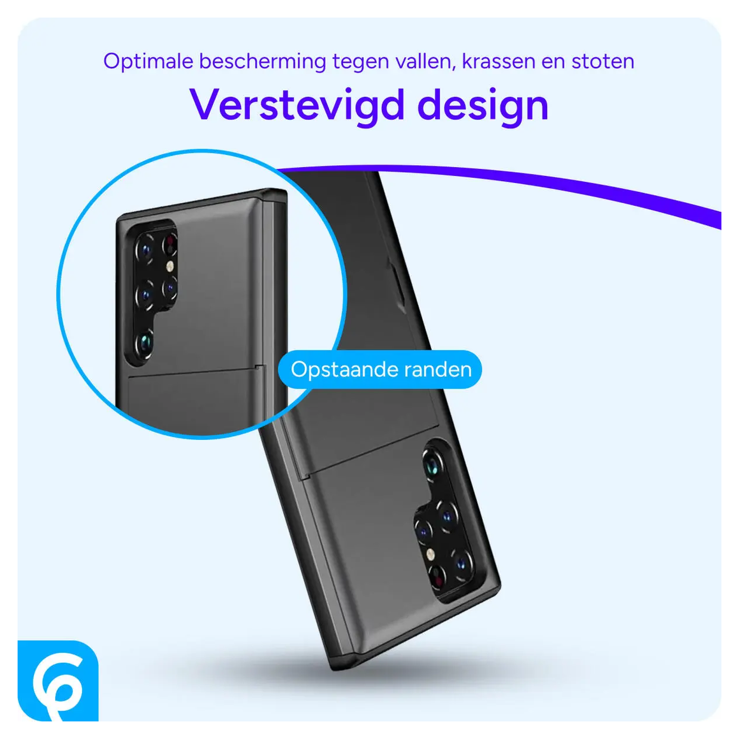 Samsung Galaxy S26 Ultra Hoesje met Slider Kaarthouder Back Cover Zwart afbeelding 5