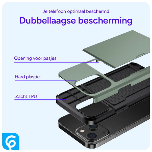 Samsung Galaxy S26 Ultra Hoesje met Slider Kaarthouder Back Cover Groen afbeelding 9