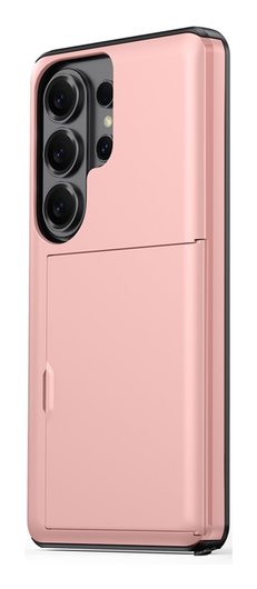 Samsung Galaxy S26 Ultra Hoesje met Slider Kaarthouder Back Cover Roze afbeelding 10