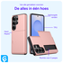 Samsung Galaxy S26 Ultra Hoesje met Slider Kaarthouder Back Cover Roze afbeelding 4