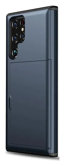 Samsung Galaxy S26 Ultra Hoesje met Slider Kaarthouder Back Cover Blauw afbeelding 11