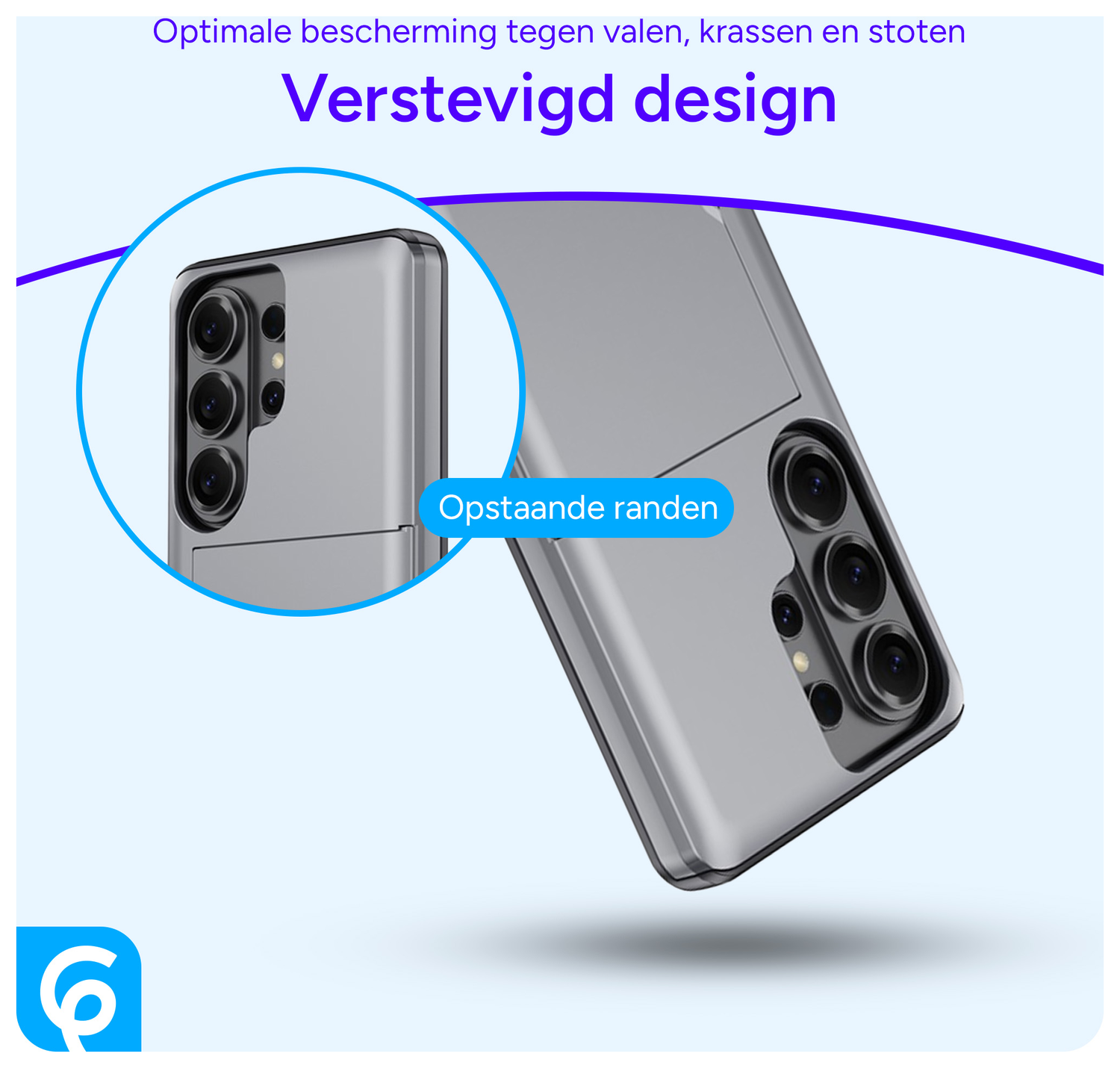 Samsung Galaxy S26 Ultra Hoesje met Slider Kaarthouder Back Cover Grijs afbeelding 2