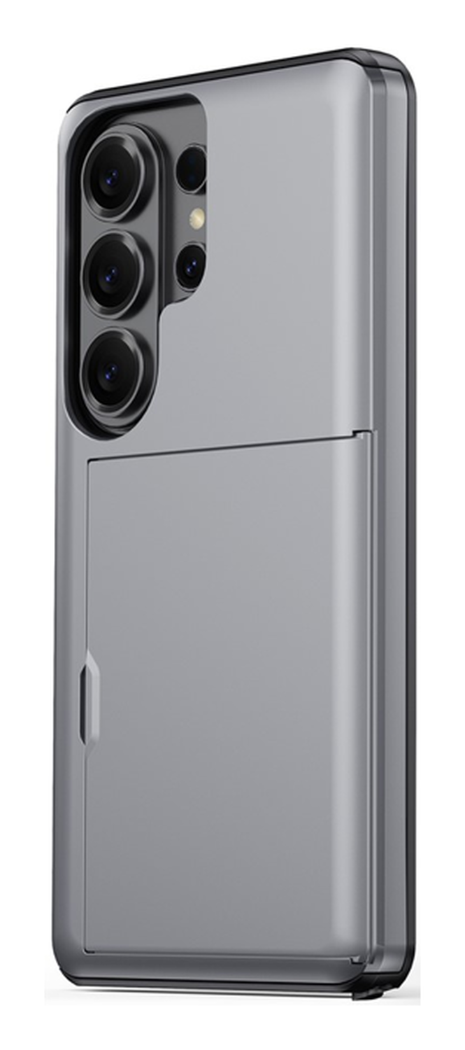 Samsung Galaxy S26 Ultra Hoesje met Slider Kaarthouder Back Cover Grijs afbeelding 10