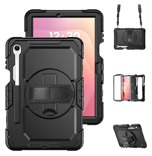 Samsung Galaxy Tab S11 Hoes met Screen Protector en Handriem Zwart afbeelding 1