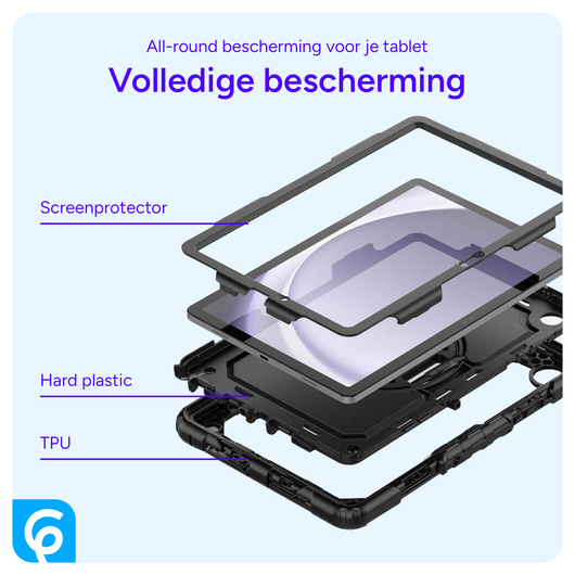 Samsung Galaxy Tab S11 Hoes met Screen Protector en Handriem Roze afbeelding 9