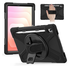 Samsung Galaxy Tab S11 Hoes Back Cover met Kickstand en Handriem Zwart afbeelding 1