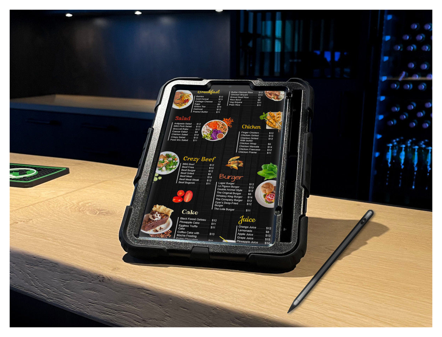 Samsung Galaxy Tab S11 Ultra Hoes met Screen Protector en Handriem Zwart afbeelding 13