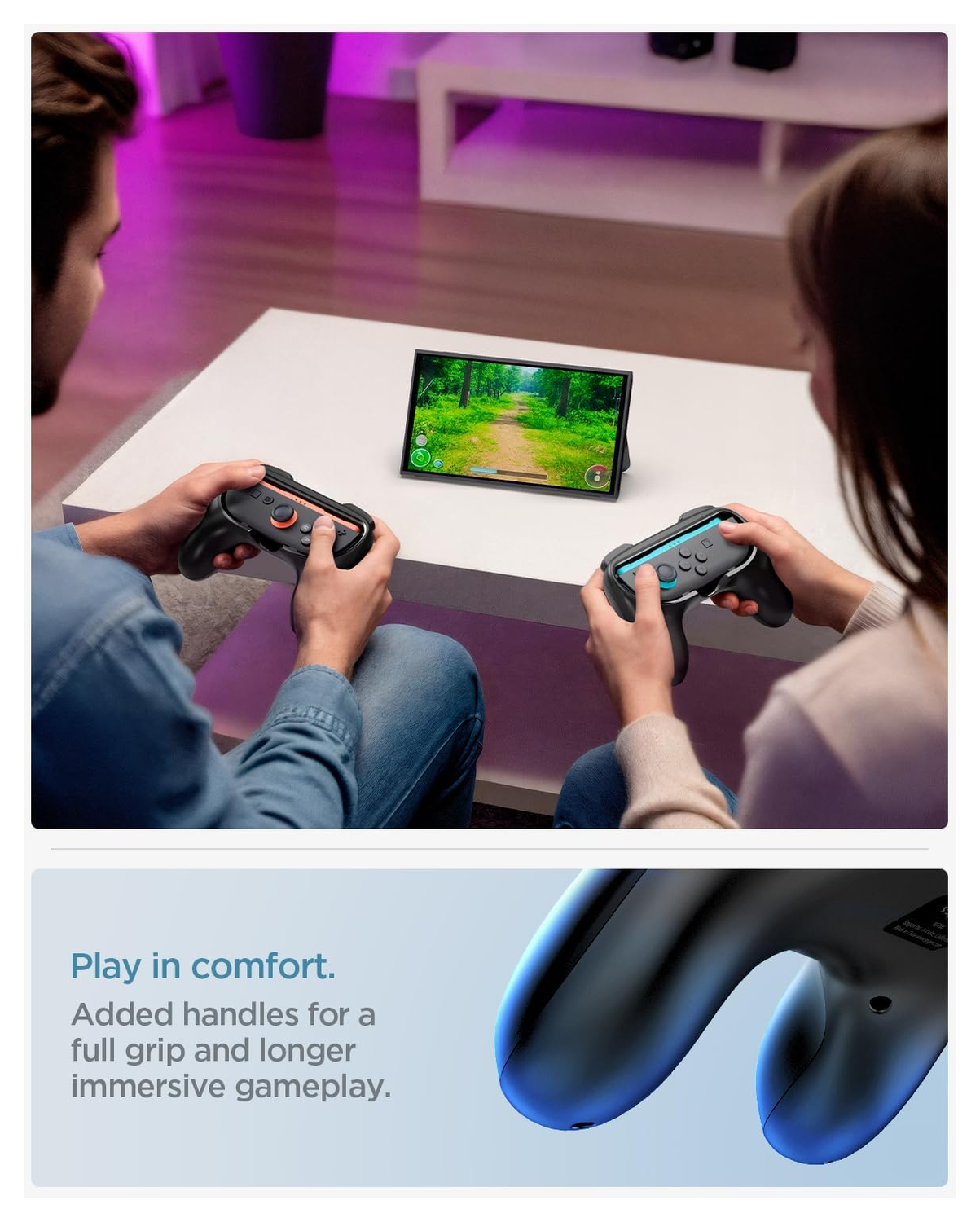 Spigen NS100 Nintendo Switch 2 Joy-Con Controller Grip 2-Pack (Zwart) afbeelding 4