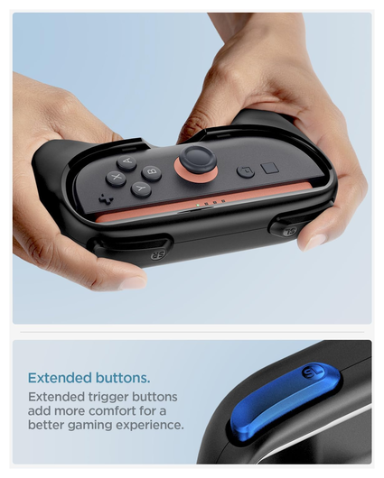 Spigen NS100 Nintendo Switch 2 Joy-Con Controller Grip 2-Pack (Zwart) afbeelding 6