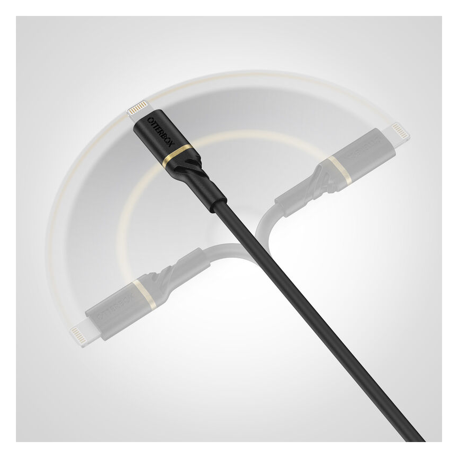 OtterBox 3A USB-C naar Lightning Kabel Power Delivery 2M Zwart afbeelding 3