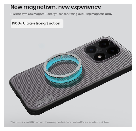 Nillkin Frosted Shield Xiaomi 15T Hoesje MagSafe Back Cover Transparant Zwart afbeelding 4