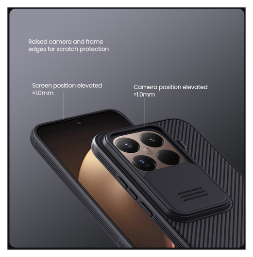 Nillkin CamShield Xiaomi 15T Pro Hoesje Camera Slider Zwart afbeelding 11