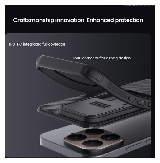 Nillkin CamShield Xiaomi 15T Pro Hoesje Camera Slider Zwart afbeelding 8