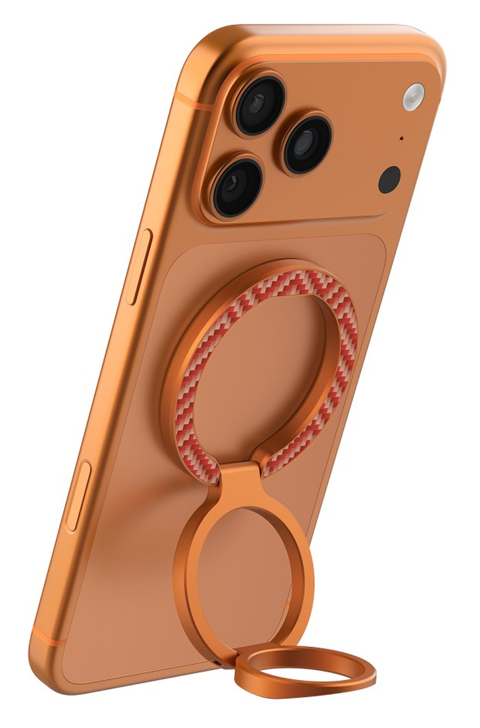 Nillkin FiberSnap MagSafe Ring Houder Standaard Aramidevezel Oranje afbeelding 2