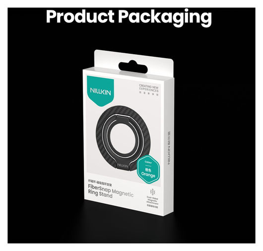 Nillkin FiberSnap MagSafe Ring Houder Standaard Aramidevezel Oranje afbeelding 17