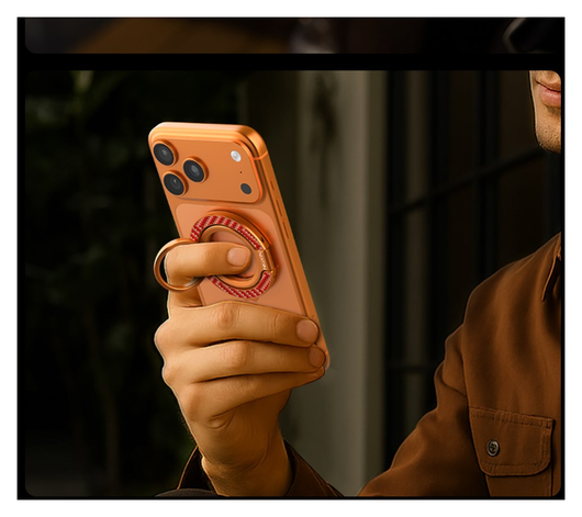 Nillkin FiberSnap MagSafe Ring Houder Standaard Aramidevezel Oranje afbeelding 12