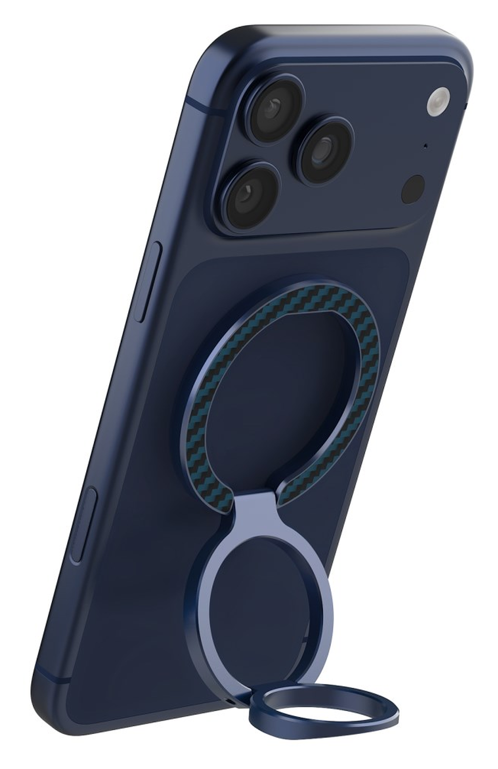 Nillkin FiberSnap MagSafe Ring Houder Standaard Aramidevezel Blauw afbeelding 2