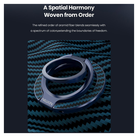 Nillkin FiberSnap MagSafe Ring Houder Standaard Aramidevezel Blauw afbeelding 11