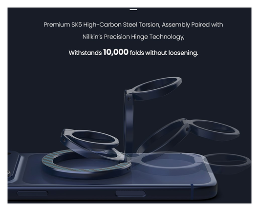 Nillkin FiberSnap MagSafe Ring Houder Standaard Aramidevezel Blauw afbeelding 7