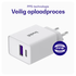 Buddi 30W USB-C & USB-A Oplader met Buddi Flex USB-C Kabel 2M Wit afbeelding 5