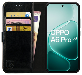Rosso Element Oppo A6 Pro Hoesje Book Case Wallet Zwart afbeelding