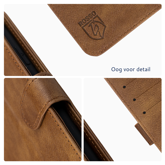 Rosso Element Oppo A6 Pro Hoesje Book Case Wallet Bruin afbeelding 3