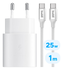 Originele Samsung 25W Power Adapter met Buddi Flex USB-C Kabel 1M Wit