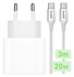 Originele Apple 20W USB-C Oplader met Buddi USB-C Kabel 3M Wit afbeelding 1