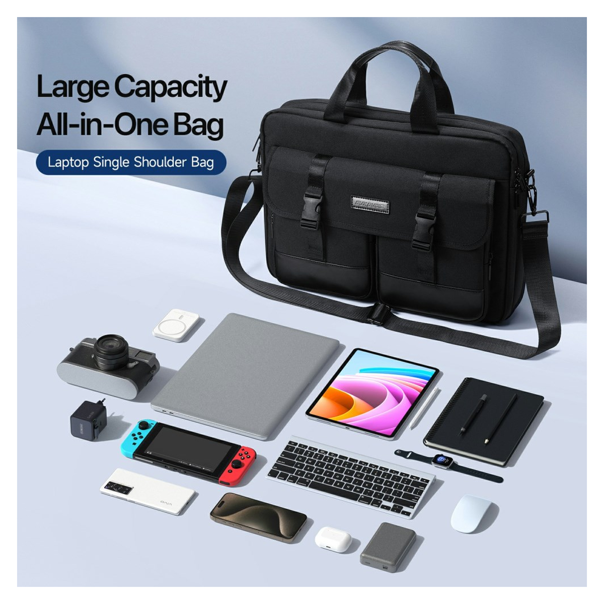 Dux Ducis Edge Laptop Business Schouder Tas 14–15.4 inch Zwart afbeelding 7