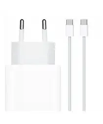 Originele Apple 20W USB-C Oplader met Geweven USB-C Kabel 1 Meter Wit afbeelding