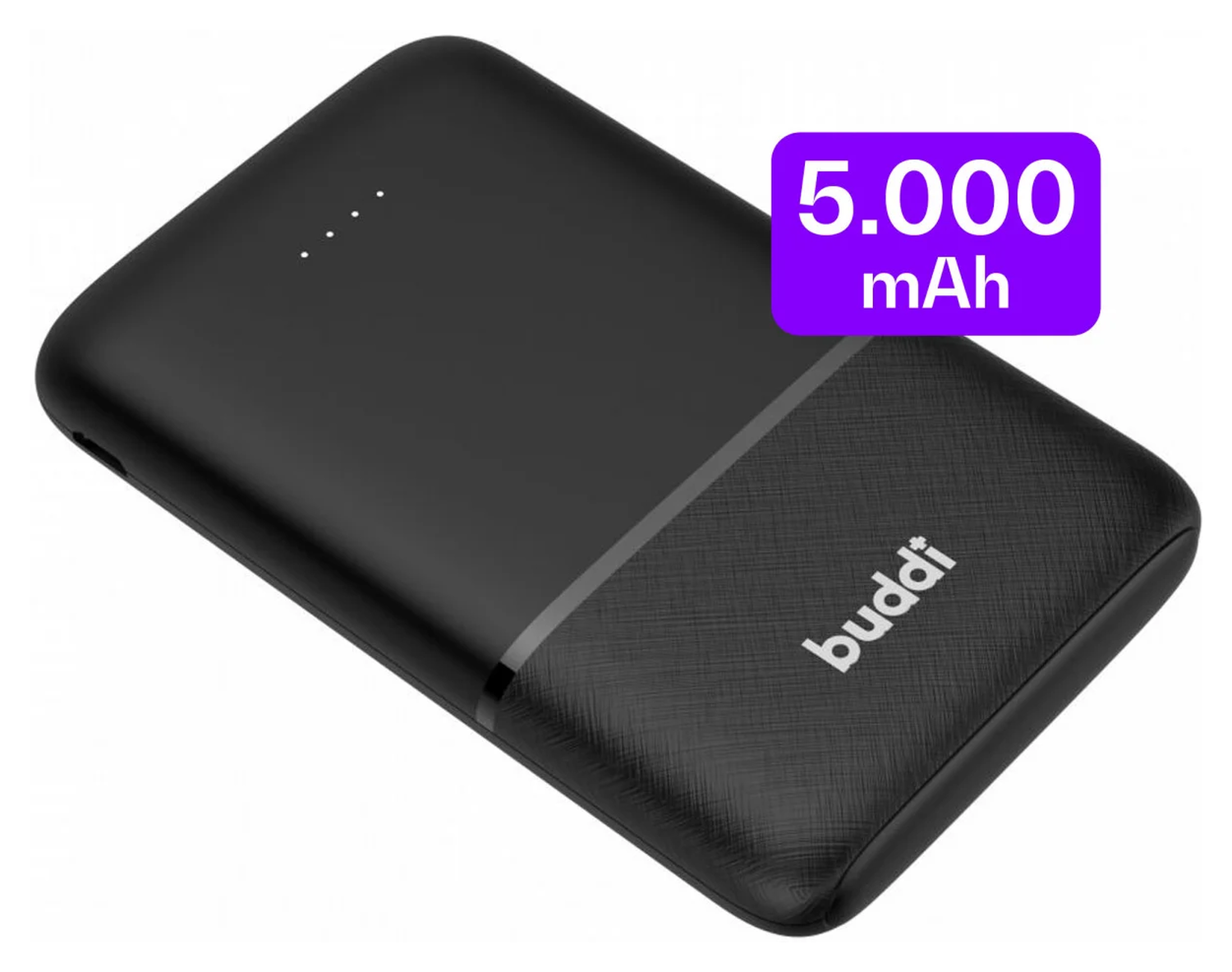 Buddi Go Compacte Powerbank 5.000 mAh met Buddi Flex 30cm USB-C Kabel 60W Zwart afbeelding 2