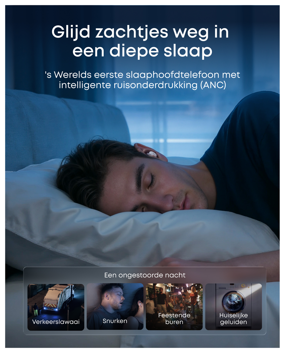 Anker SoundCore Sleep A30 Draadloze Bluetooth Oordopjes Noise Cancelling Groen afbeelding 4
