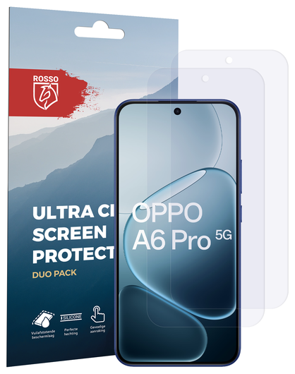 Rosso Oppo A6 Pro Screen Protector Case Friendly Folie Duo Pack afbeelding 8
