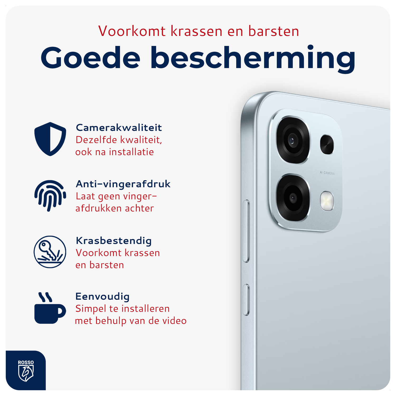 Rosso Oppo A6 Pro Camera Lens Protector Transparant afbeelding 4