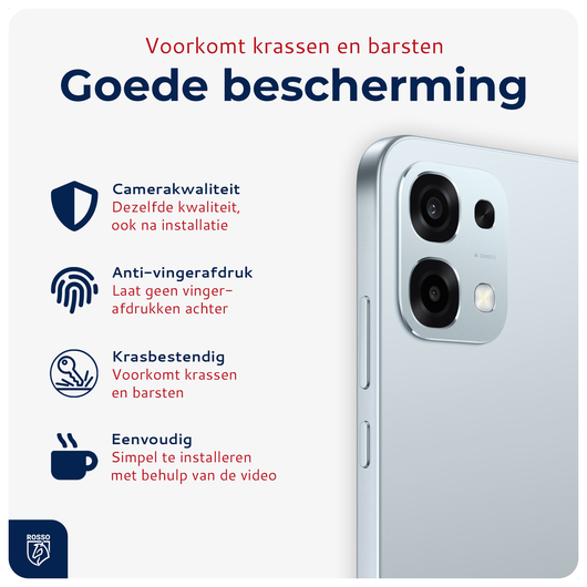 Rosso Oppo A6 Pro Camera Lens Protector Transparant afbeelding 4