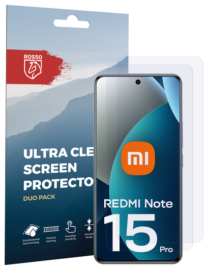 Rosso Xiaomi Redmi Note 15 Pro 5G Screen Protector Case Friendly Folie Duo Pack afbeelding 9