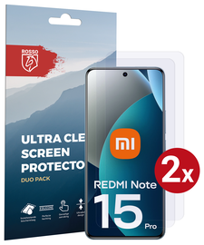 Rosso Xiaomi Redmi Note 15 Pro 5G Screen Protector Case Friendly Folie Duo Pack afbeelding