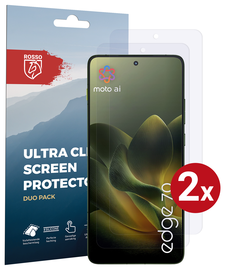 Rosso Motorola Edge 70 Screen Protector Case Friendly Folie Duo Pack afbeelding