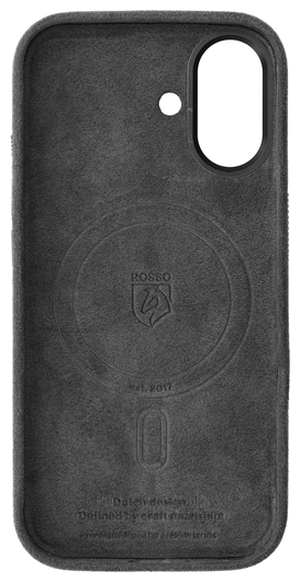 Rosso Avanti Apple iPhone 17 Hoesje Alcantara MagSafe Back Cover Grijs afbeelding 7