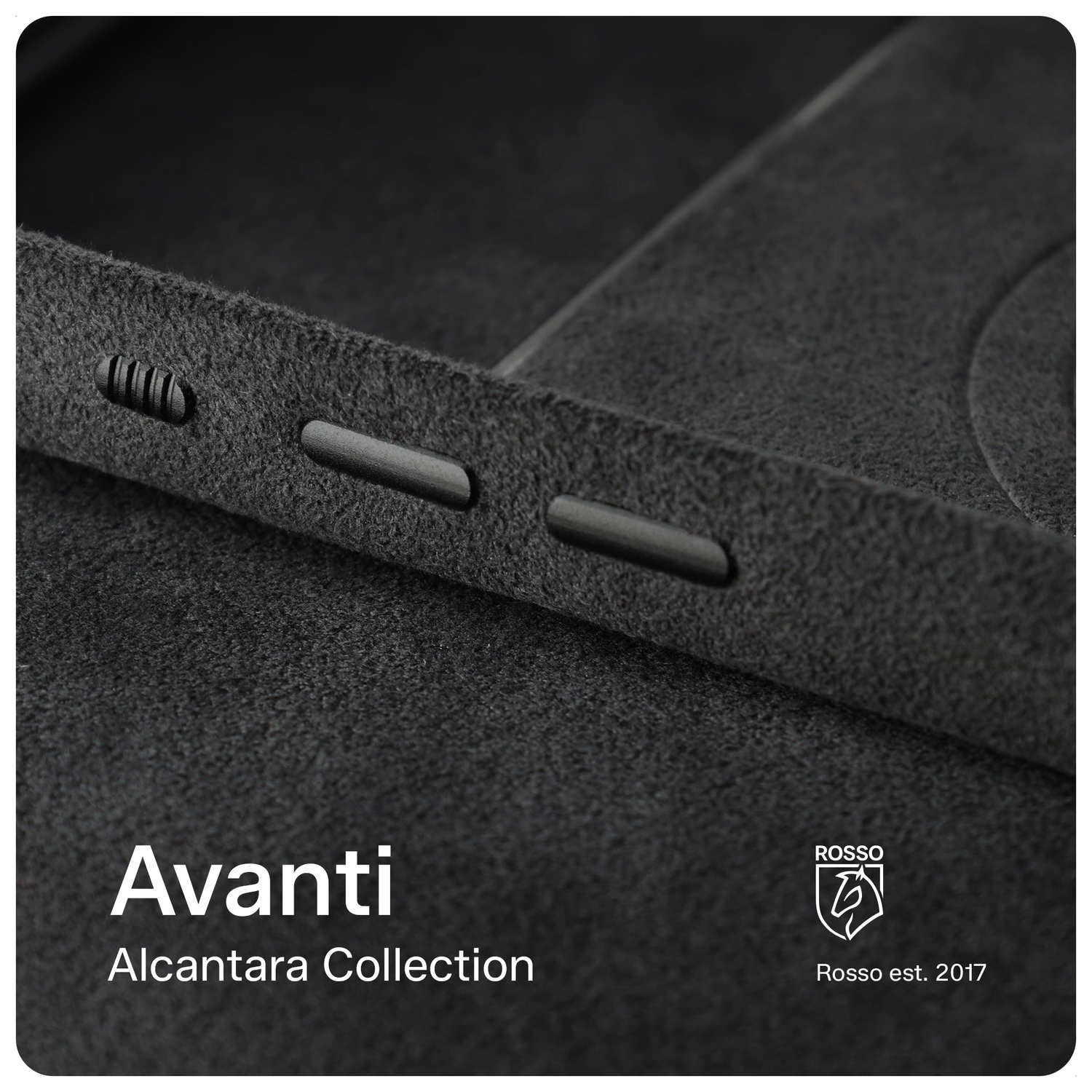 Rosso Avanti Apple iPhone 17 Hoesje Alcantara MagSafe Back Cover Burgundy afbeelding 9