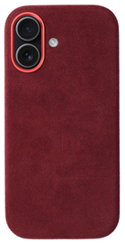 Rosso Avanti Apple iPhone 17 Hoesje Alcantara MagSafe Back Cover Burgundy
