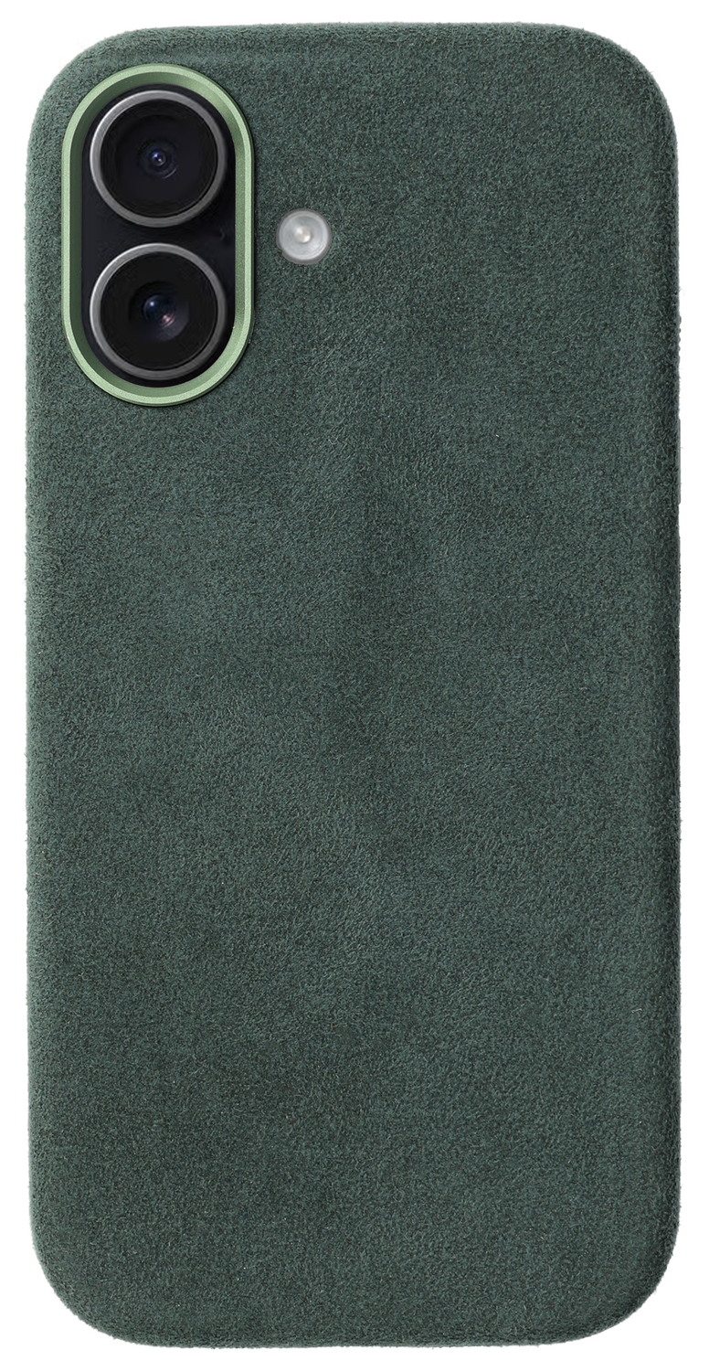 Rosso Avanti Apple iPhone 17 Hoesje Alcantara MagSafe Back Cover Groen afbeelding 1