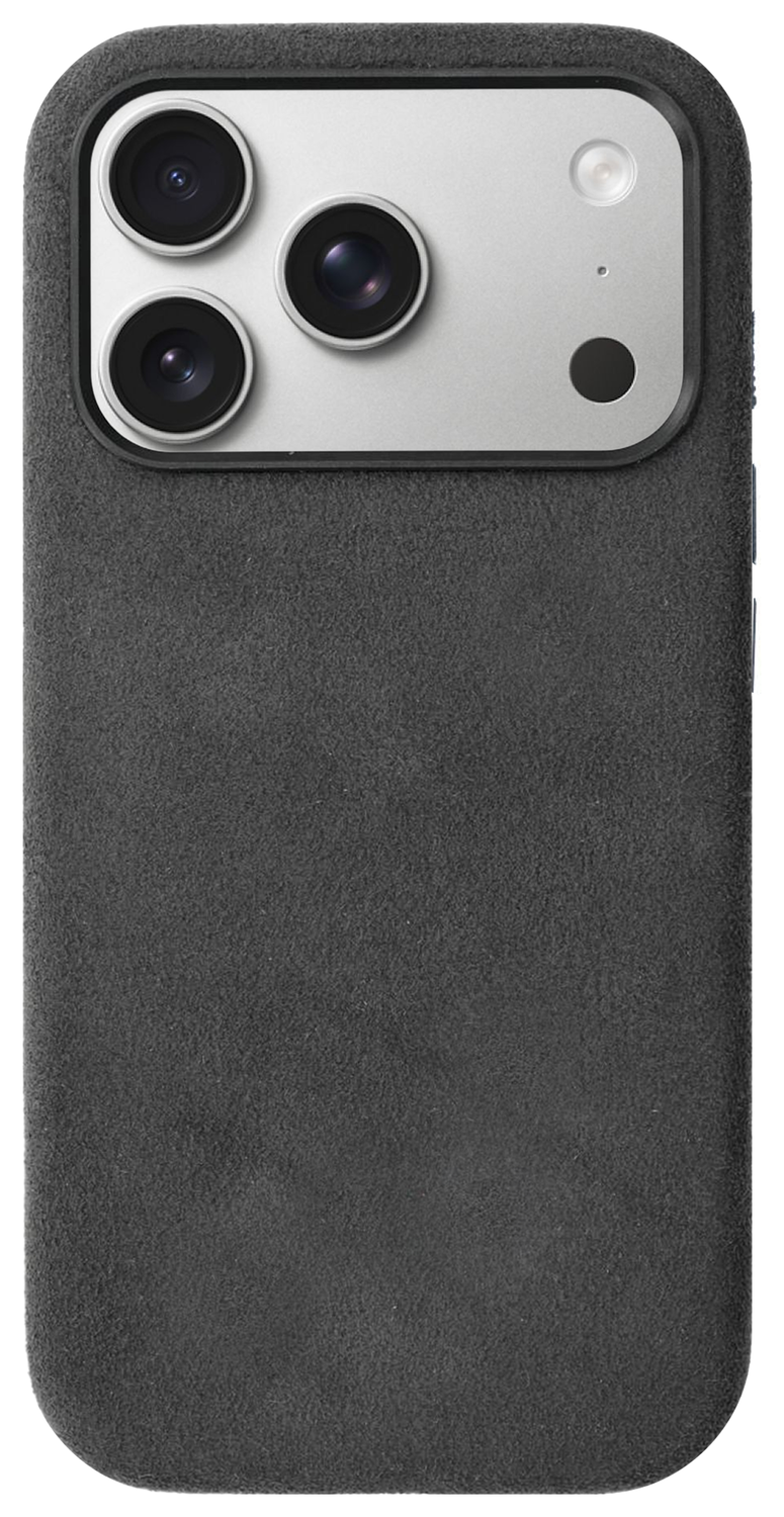 Rosso Avanti Apple iPhone 17 Pro Hoesje Alcantara MagSafe Back Cover Grijs afbeelding 1