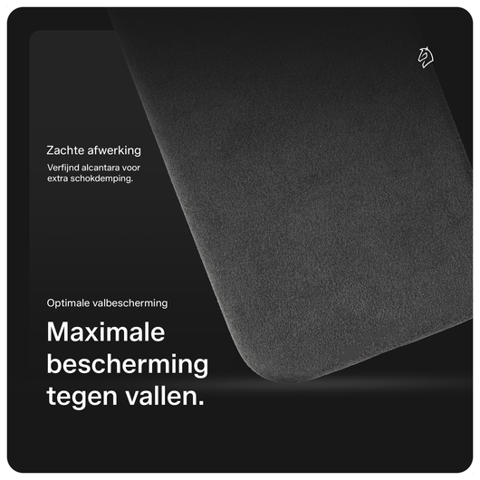 Rosso Avanti Apple iPhone 17 Pro Hoesje Alcantara MagSafe Back Cover Grijs afbeelding 4