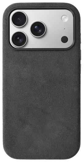 Rosso Avanti Apple iPhone 17 Pro Hoesje Alcantara MagSafe Back Cover Grijs afbeelding 1