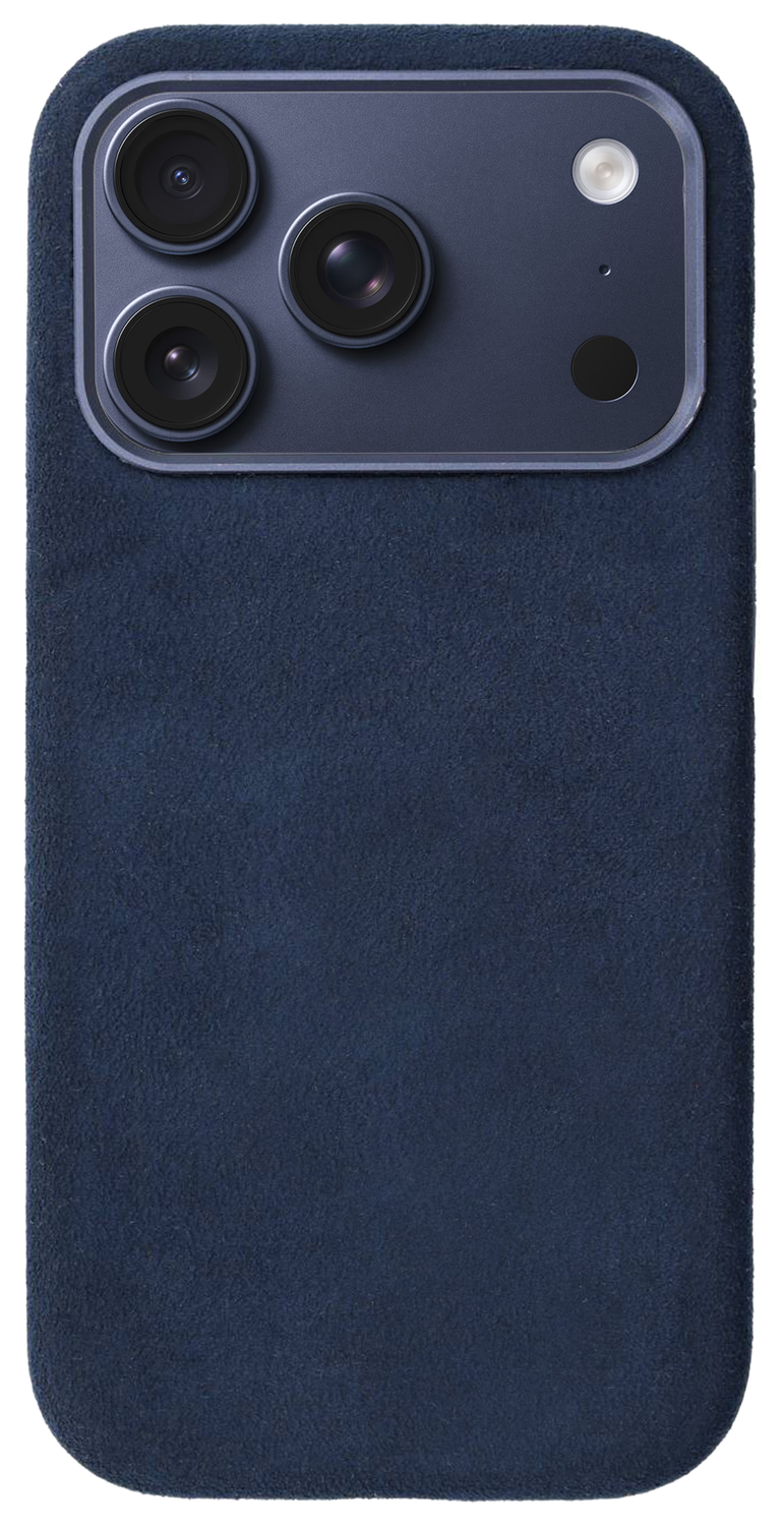 Rosso Avanti Apple iPhone 17 Pro Hoesje Alcantara MagSafe Back Cover Blauw afbeelding 1