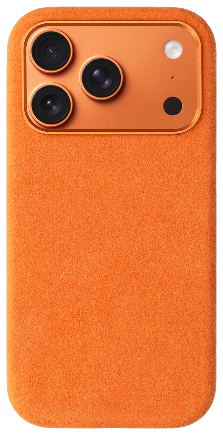 Rosso Avanti Apple iPhone 17 Pro Hoesje Alcantara MagSafe Back Cover Oranje afbeelding 1